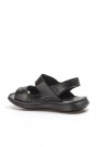 Hakiki Deri Siyah Orlondo Erkek Klasik Sandalet 018MAG-208-71    