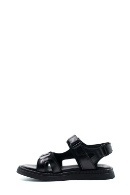 Hakiki Deri Siyah Orlondo Erkek Klasik Sandalet 018MAG422-609    