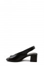 Hakiki Deri Siyah Kadın Klasik Sandalet 124ZA5018    