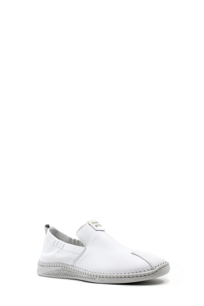 Hakiki Deri Beyaz Erkek Casual Ayakkabı 127MA612    