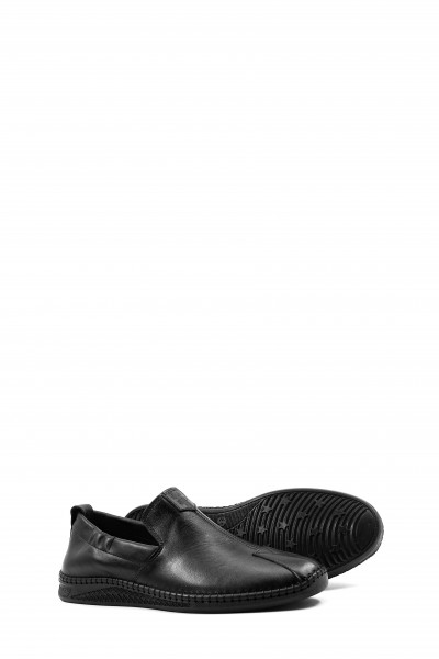 Hakiki Deri Siyah Erkek Casual Ayakkabı 127MA612    