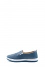 Hakiki Deri Kot Mavi Kadın Casual Ayakkabı 139ZA600-1    