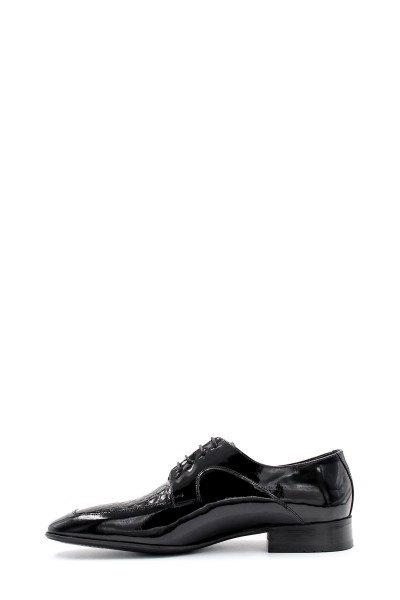 Hakiki Deri Siyah Rugan Erkek Klasik Ayakkabı 278MA2793    