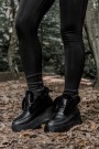 Hakiki Deri Kürklü Siyah Kadın Kalın Topuklu Bot 408KZA0510-42   