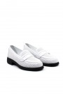 Hakiki Deri Beyaz Kadın Casual Ayakkabı 408ZA644    