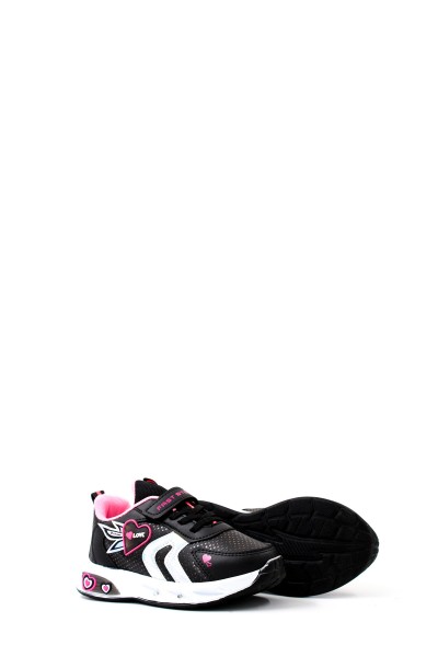 Siyah Fuşya Unisex Çocuk Sneaker Ayakkabı 461XCA204     