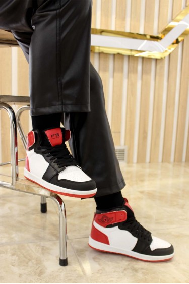Kirmizi Siyah Unisex Sneaker Ayakkabi 500XA8070     