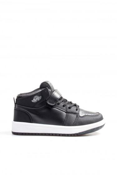 Siyah Beyaz Unisex Çocuk Sneaker Ayakkabi 500FA8070     