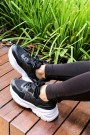 Siyah Beyaz Kadın Sneaker Ayakkabı 500ZAF7288     