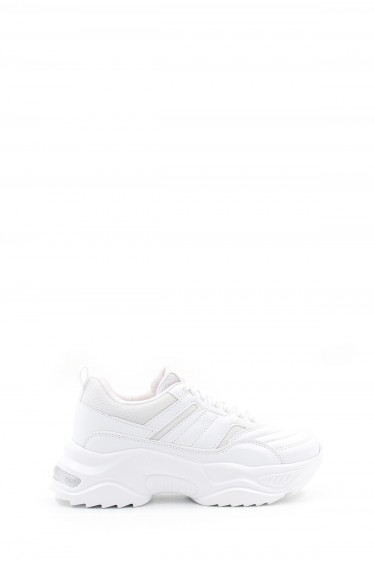 Beyaz Kadin Sneaker Ayakkabi 500ZA9670     
