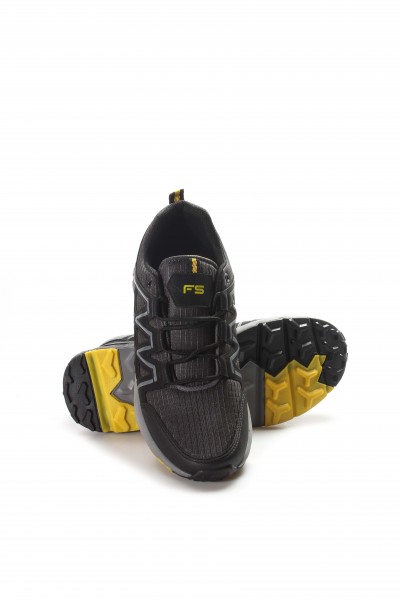 Siyah Füme Sarı Erkek Sneaker Ayakkabı 572MA2425     