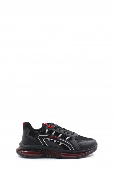 Siyah Kırmızı Erkek Sneaker Ayakkabı 572MA2612     