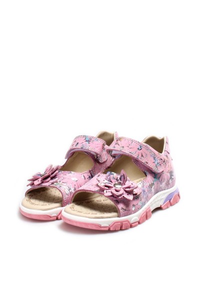 Hakiki Deri Pembe Unisex Çocuk Klasik Sandalet 574PA2015    
