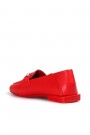 Hakiki Deri Kırmızı Kadın Babet Ayakkabı 581ZA4224    