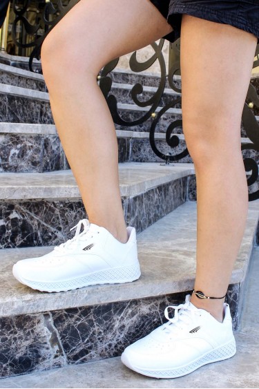 Beyaz Kadin Sneaker Ayakkabi 416ZAFJACK     