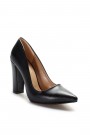 Siyah Kadın Kalın Topuklu Ayakkabı 610ZA1801     