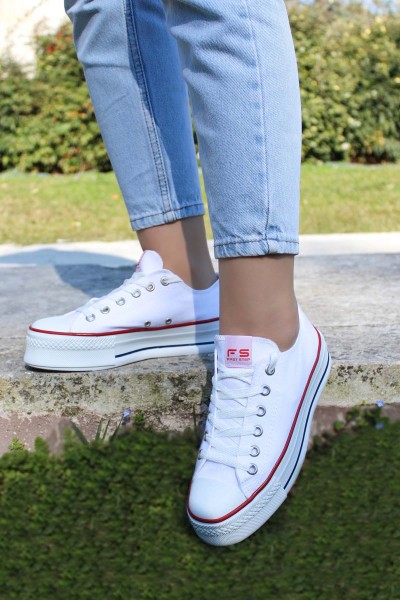 Beyaz Kadın Sneaker Ayakkabı 620ZA1907     