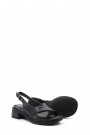 Hakiki Deri Siyah Kadın Klasik Sandalet 621ZA916    