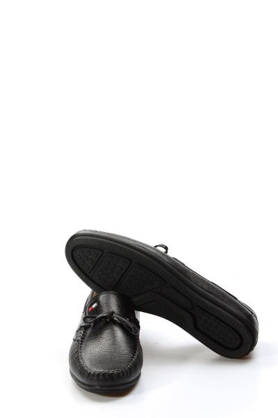 Hakiki Deri Siyah Erkek Loafer Ayakkabı 628MA01    