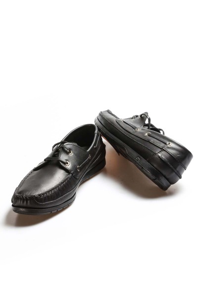 Hakiki Deri Siyah Erkek Loafer Ayakkabı 628MBADAXFAST    