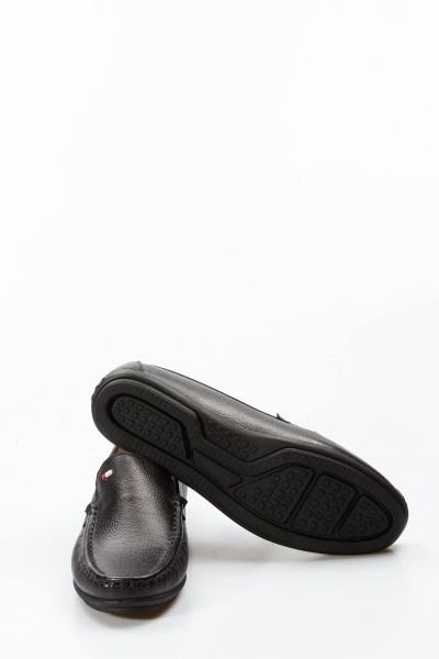 Hakiki Deri Siyah Erkek Loafer Ayakkabı 628MA02    