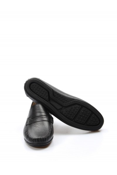 Hakiki Deri Siyah Erkek Loafer Ayakkabı 628MA1003    