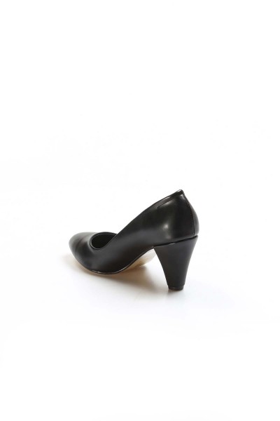 Siyah Kadın Kısa Topuklu Ayakkabı 629ZA501     