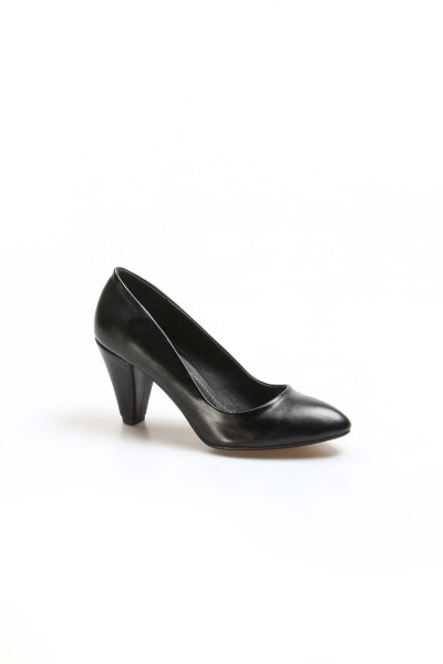 Siyah Kadın Kısa Topuklu Ayakkabı 629ZA501     