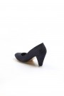 Lacivert Süet Kadın Kısa Topuklu Ayakkabı 629ZA501     