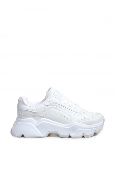 Beyaz Kadin Sneaker Ayakkabi 666ZA146     