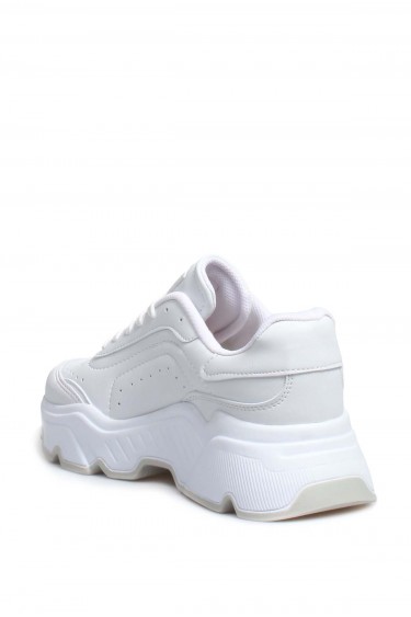 Beyaz Kadin Sneaker Ayakkabi 666ZA146     