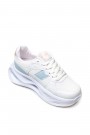 Beyaz Mavi Pudra Kadın Sneaker Ayakkabı 666ZA154     