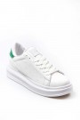 Beyaz Yeşil Kadın Sneaker Ayakkabı 666ZAF1560     