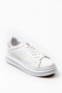 Beyaz Pudra Kadın Sneaker Ayakkabı 666ZAF1560     