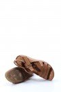 Hakiki Deri Taba Kadın Klasik Sandalet 763ZA05    