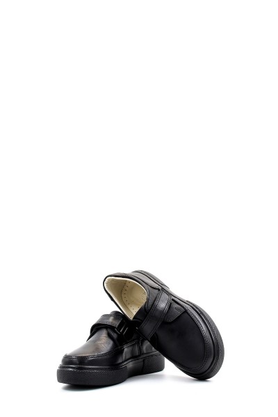 Hakiki Deri Siyah Unisex Çocuk Casual Ayakkabı 770PA817    