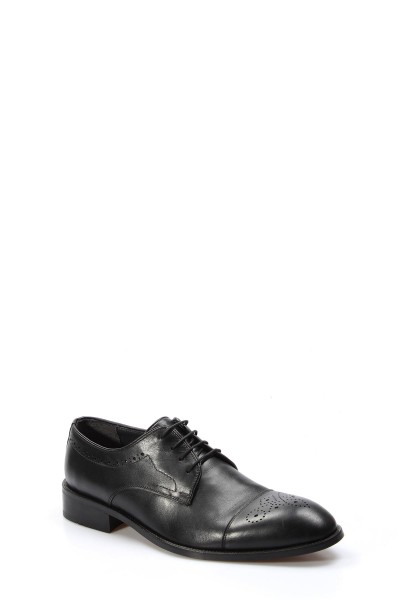 Hakiki Deri Siyah Erkek Klasik Ayakkabı 822MA78    