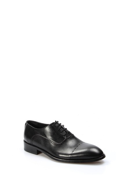 Hakiki Deri Siyah Erkek Klasik Ayakkabı 822MA90    