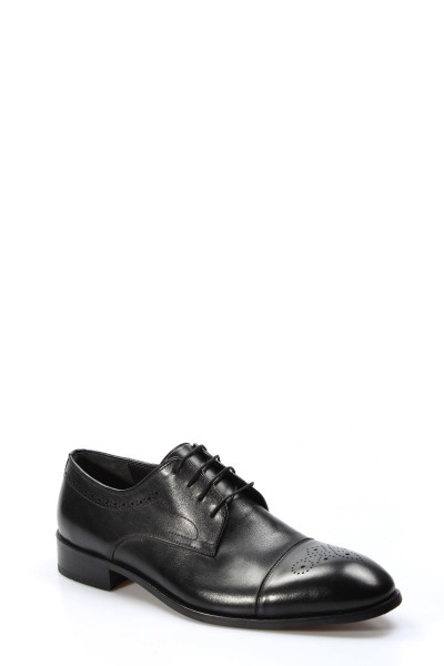 Hakiki Deri Siyah Erkek Klasik Ayakkabı 822MBA78    