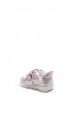 Hakiki Deri Pudra Simli Kız Çocuk Sneaker Ayakkabı 837IA03    