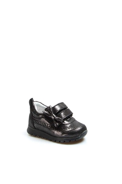 Hakiki Deri Çelik Simli Kız Çocuk Sneaker Ayakkabı 837IA03    