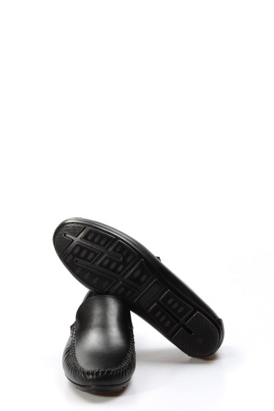 Hakiki Deri Siyah Erkek Loafer Ayakkabı 858MA400    