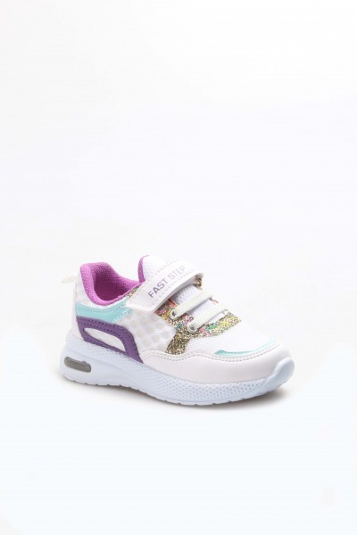 Beyaz Turkuaz Lila Bebek Sneaker Ayakkabı 868BA051C     