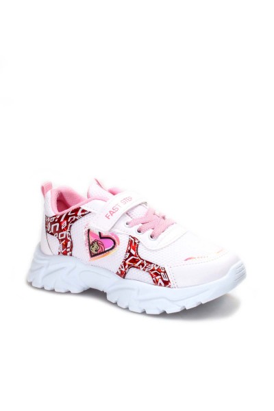 Beyaz Kırmızı Unisex Çocuk Sneaker Ayakkabı 868XCA047     