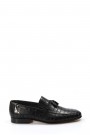 Hakiki Deri Kösele Siyah Antik Erkek Klasik Ayakkabı 893MA1401   