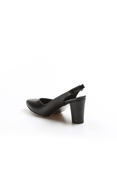 Siyah Kadın Kısa Topuklu Ayakkabı 917ZA851     