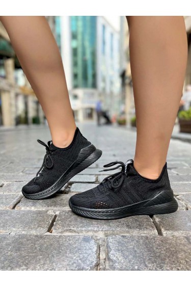 Siyah Kadin Sneaker Ayakkabi 925ZA038     