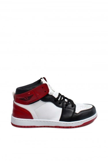 Beyaz Siyah Kirmizi Unisex Sneaker Ayakkabi 930XA060     