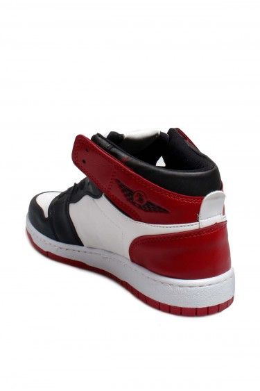 Beyaz Siyah Kirmizi Unisex Sneaker Ayakkabi 930XA060     