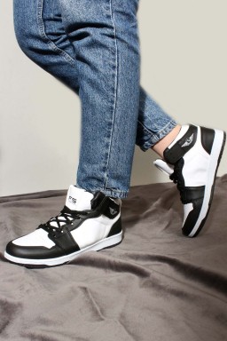 Siyah Beyaz Unisex Sneaker Ayakkabi 930XA060     